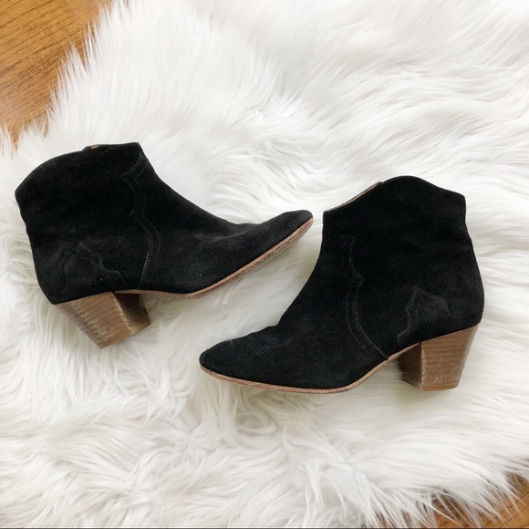 Isabel Marant Shoes - Etoile Isabel Marant Black Suede Dicker Booties